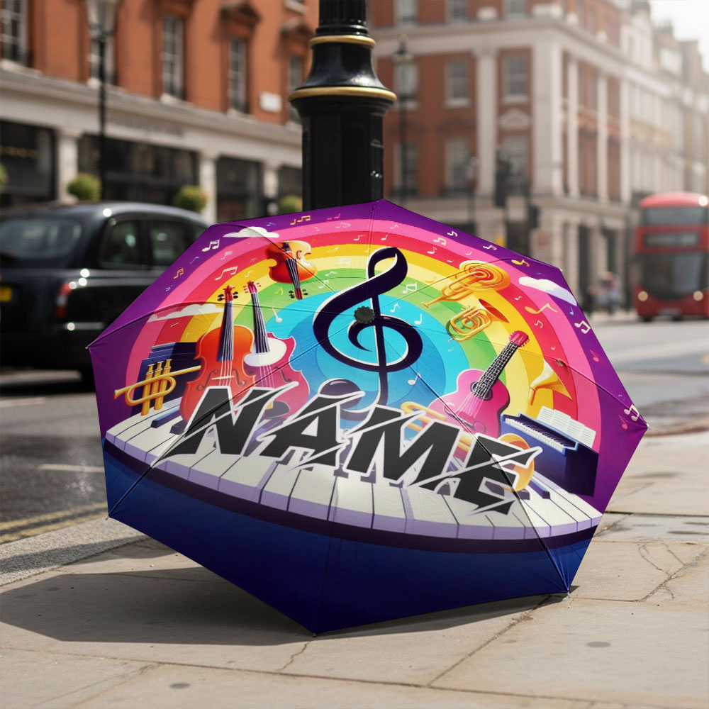 Paraguas personalizado con nom - Musical Instrument And Names reseña y precio